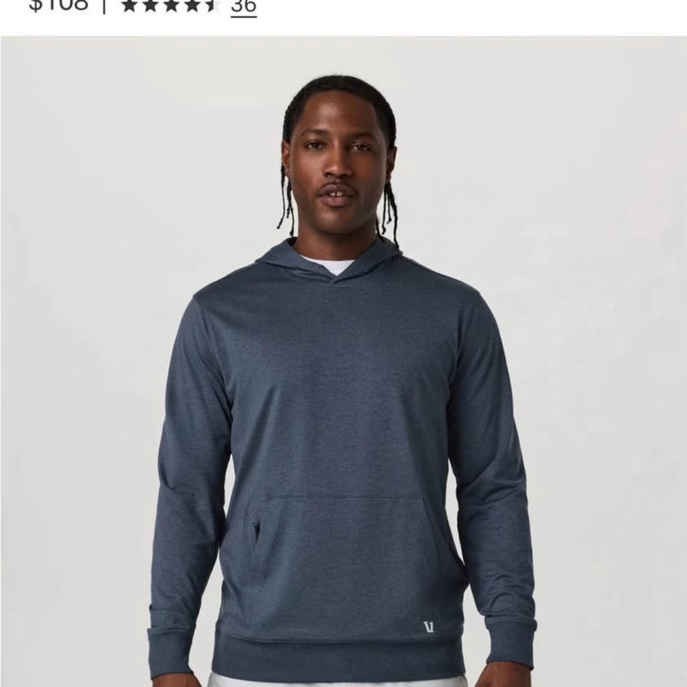 Vuori Black Pullover with Logo Patch - image 4